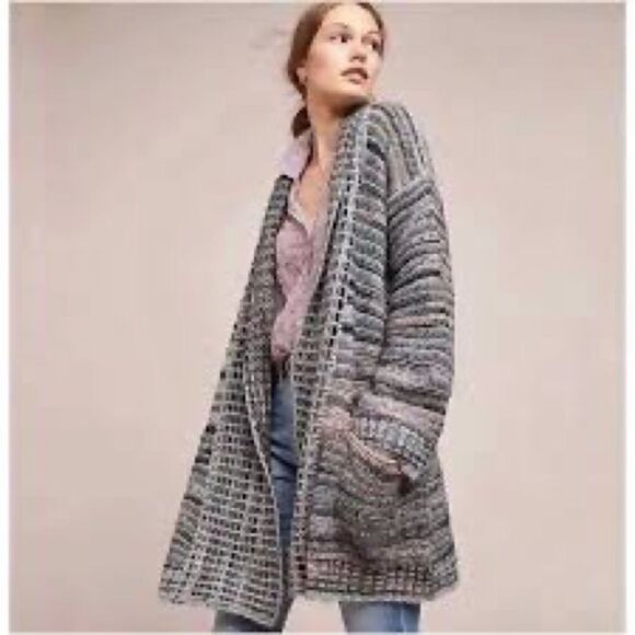 Anthropologie Akemi + Kin Wasilla Alpaca Blend Chunky Knit Cardigan Sz XS - Picture 3 of 9